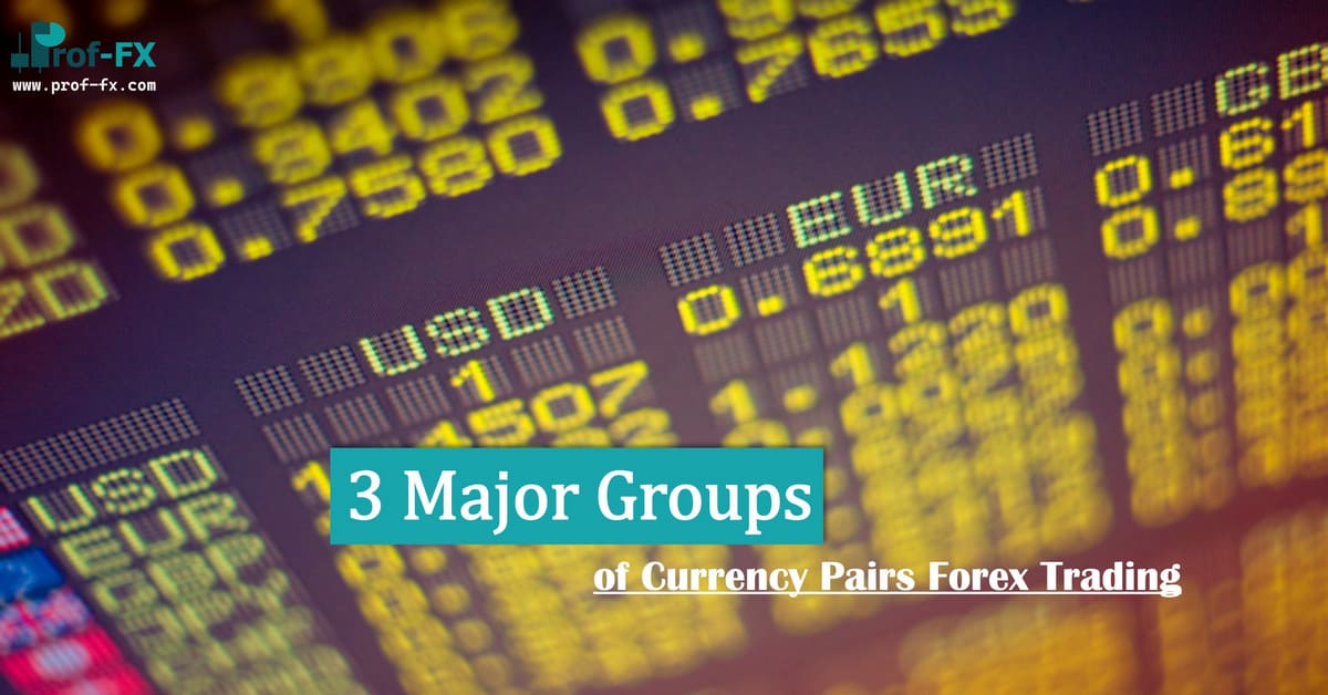 Three Major Groups currency pairs forex